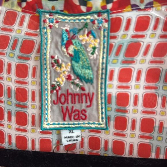 Johnny Was Kimono Red Mixed Print XL - Picture 6 of 9